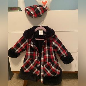 Cute toddler winter coat and matching hat